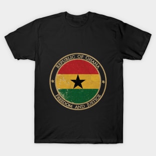 Vintage Republic of Ghana Africa African Flag T-Shirt